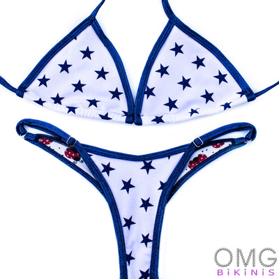 Blue Stars Super Basic Posing Suit / TOP | Clearance | OMG Bikinis