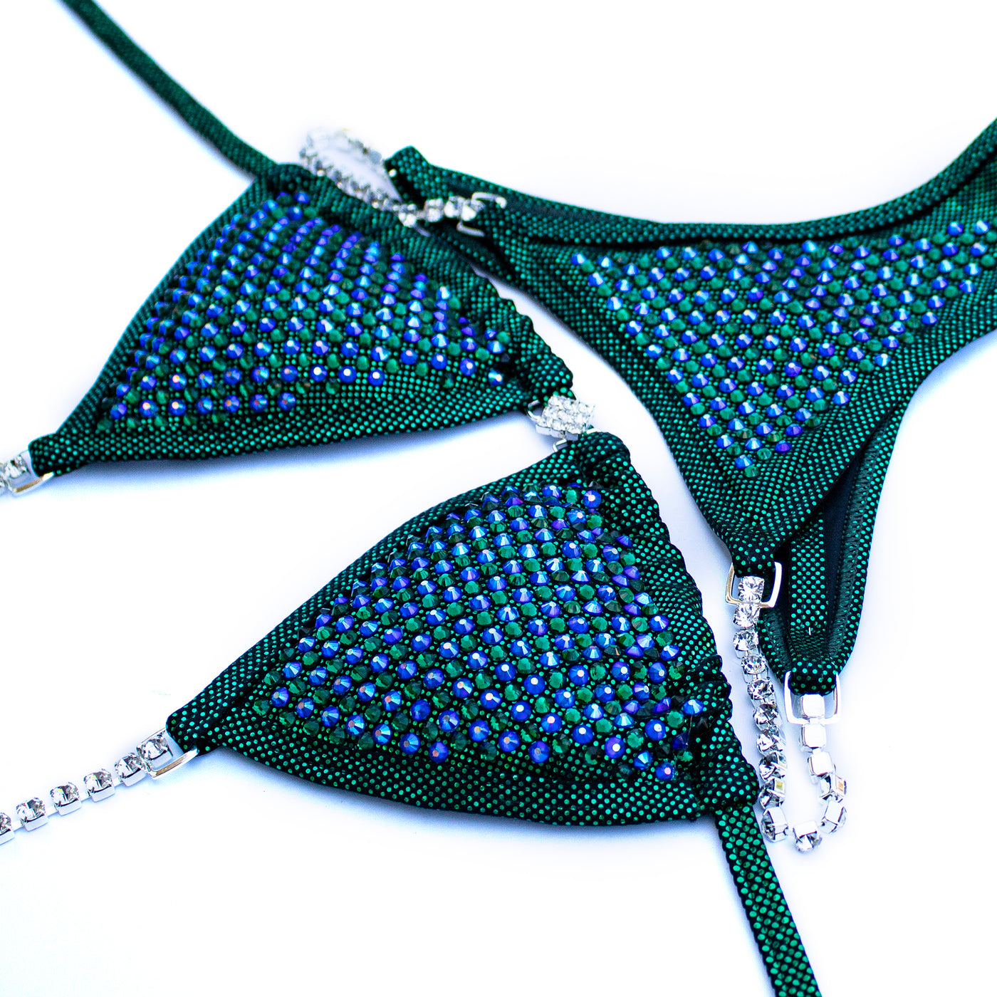 Emerald Sapphire Competition Suit S/S | Clearance | Sample Sale | OMG Bikinis