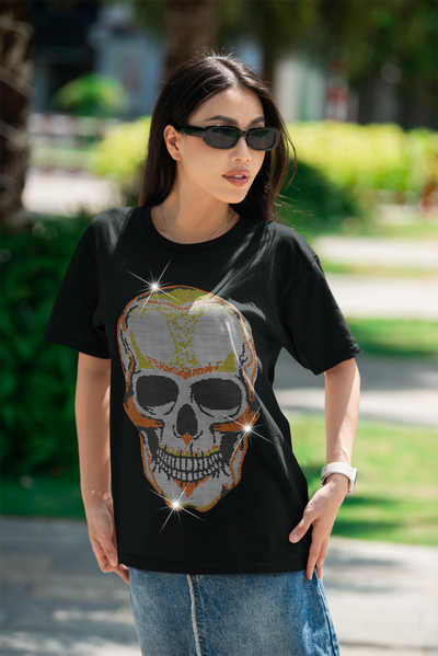 Giant Skull Rhinestone T-Shirt | OMG Bikinis