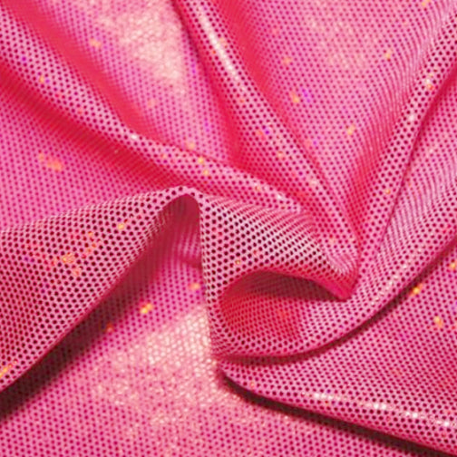 Bubble Gum Pink Holographic Cracked Ice | Fabric Swatches | OMG Bikinis