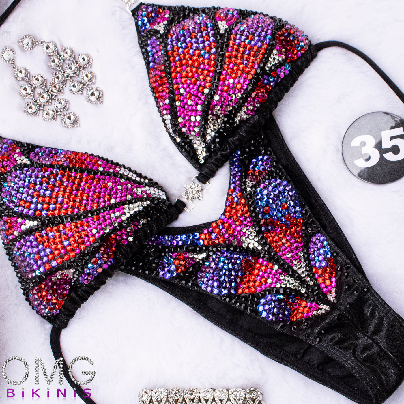 Purple Butterfly Figure/WPD Competition Suit | OMG Bikinis