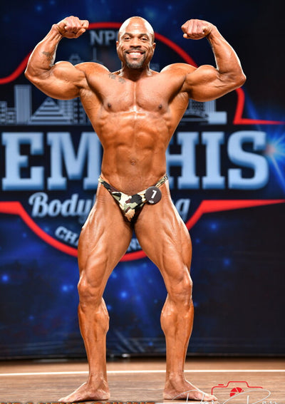 Men's Bodybuilding Posing Suit, Classic Camo | Posing Trunks | OMG Bikinis
