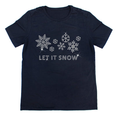 Let It Snow Rhinestone T-Shirt | OMG Bikinis