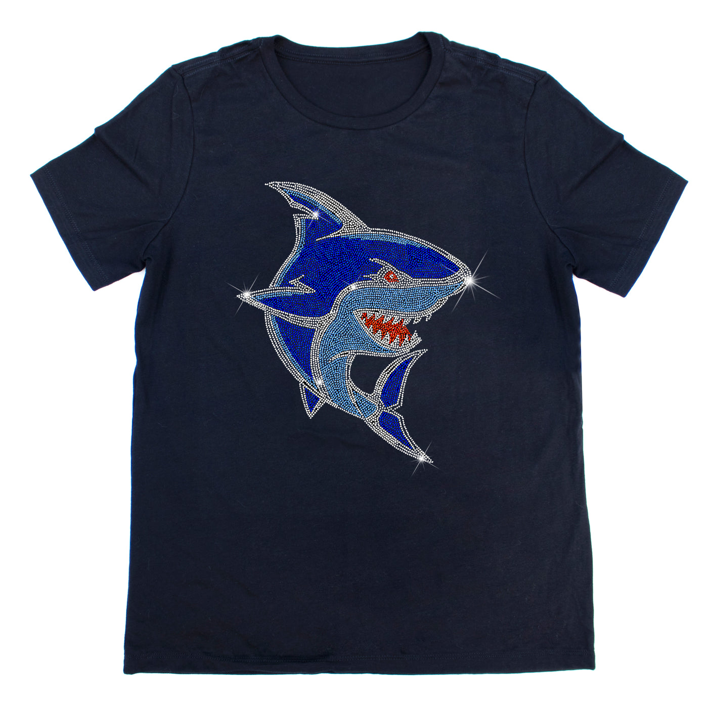 Shark Sparkle Rhinestone T-Shirt | OMG Bikinis