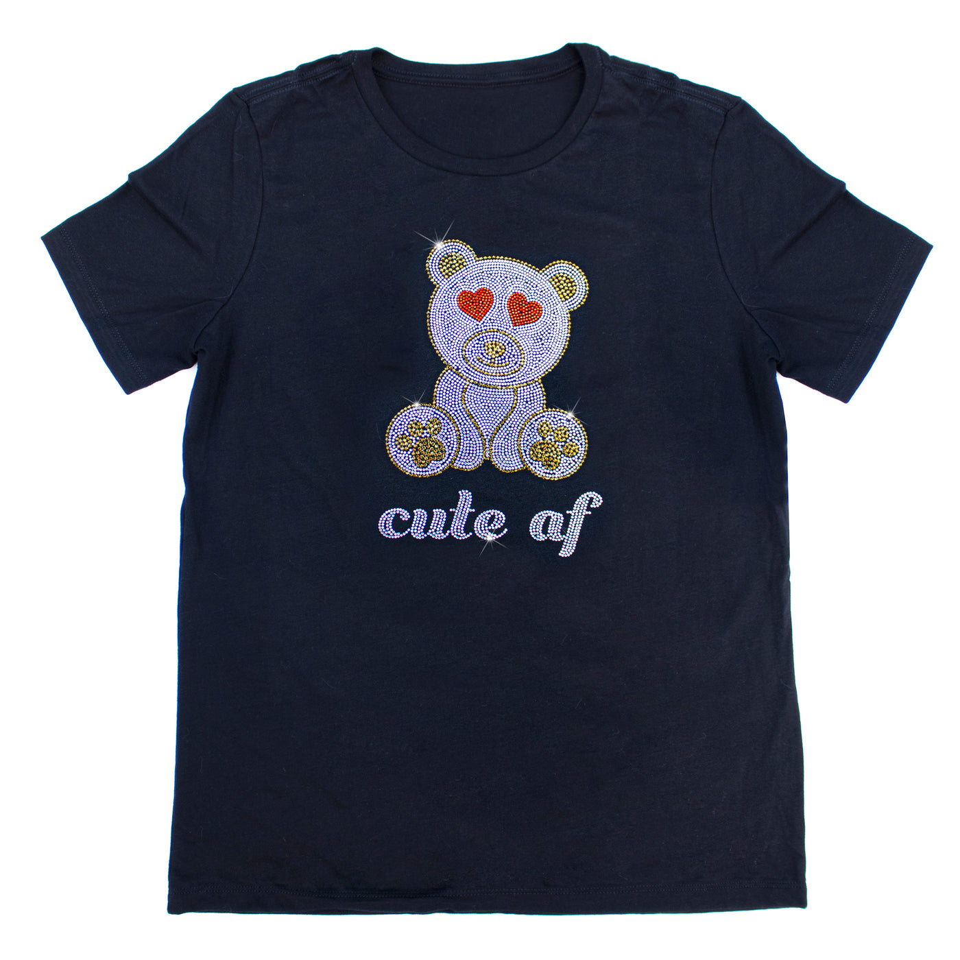 Cute AF Bear Rhinestone T-Shirt | OMG Bikinis