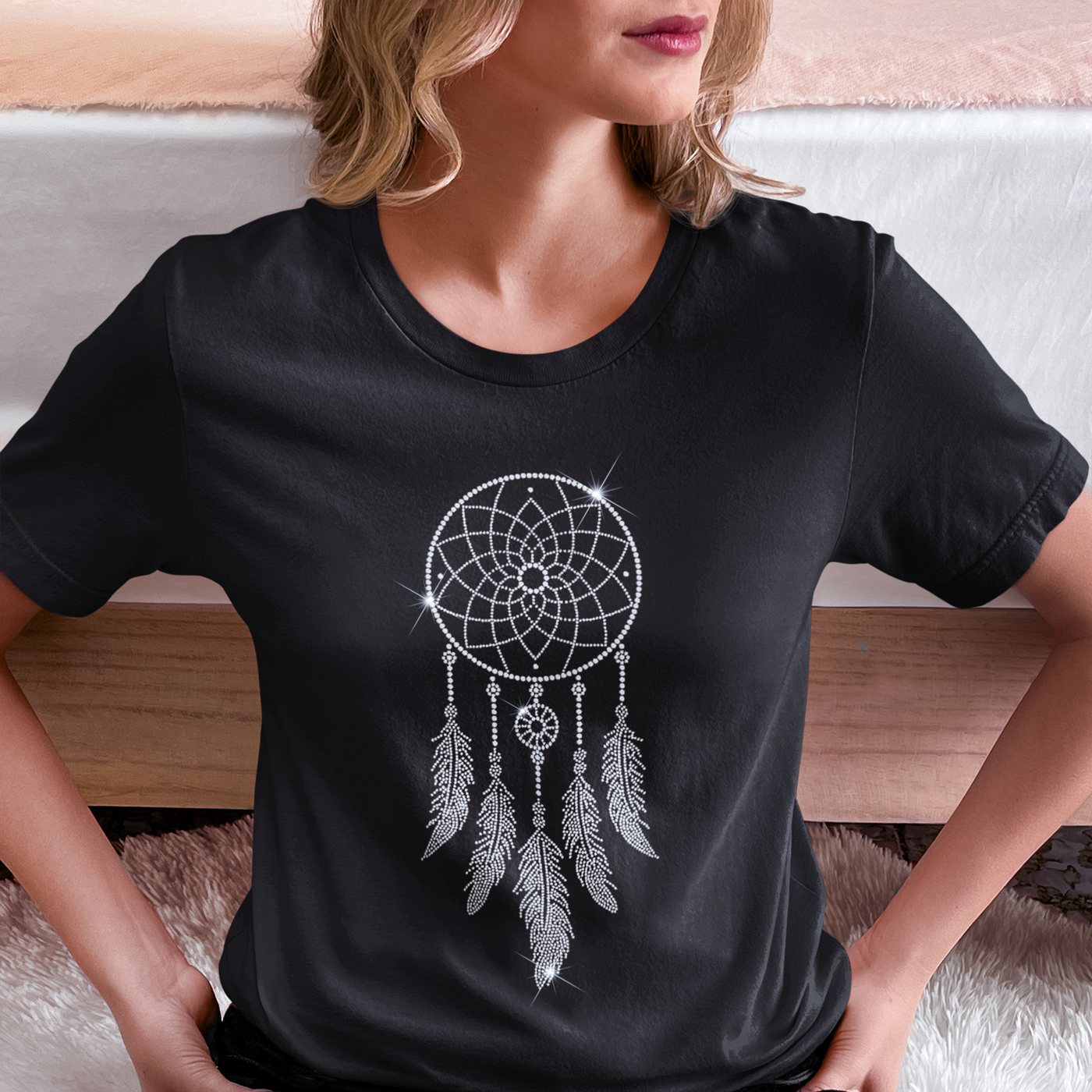 Dream Catcher Rhinestone T-Shirt | OMG Bikinis