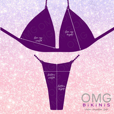 Electric Blue Competition Bikini M/S | OMG Bikinis Rentals