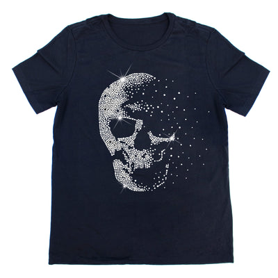 Skull Sparkle Rhinestone T-Shirt | OMG Bikinis