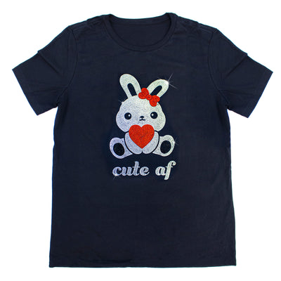 Cute AF Bunny Rhinestone T-Shirt | OMG Bikinis