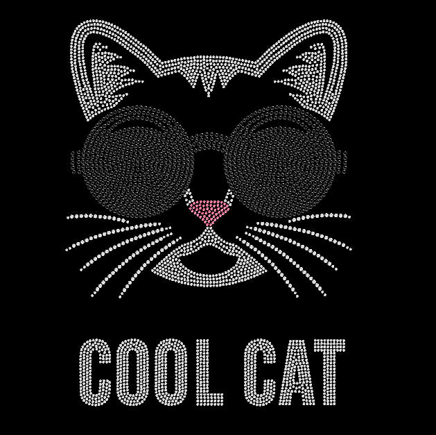 Cool Cat Rhinestone Transfer | OMG Bikinis