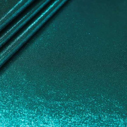 Emerald Blue Holographic Pin Dot | Fabric Swatches | OMG Bikinis