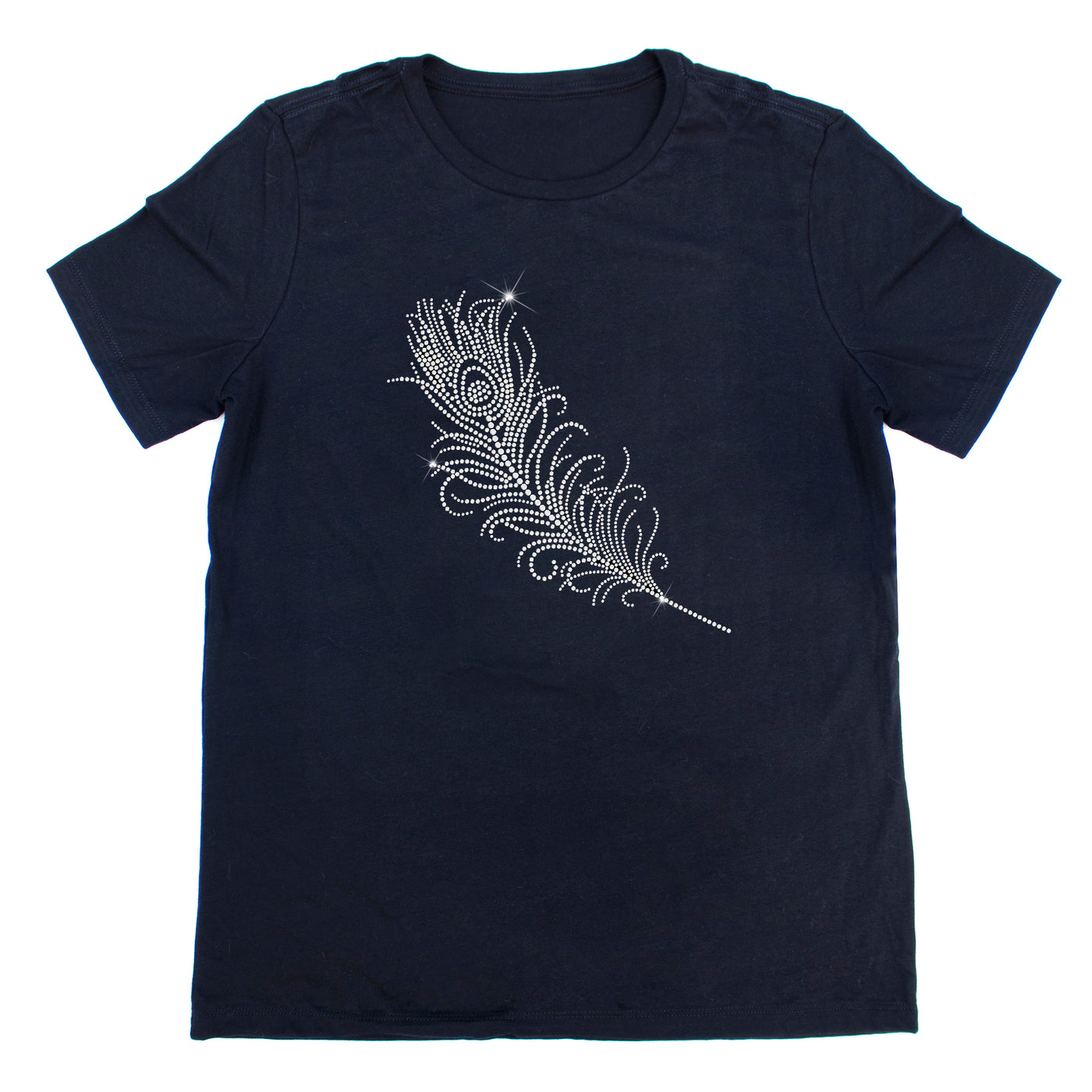 Feather Rhinestone T-Shirt | OMG Bikinis