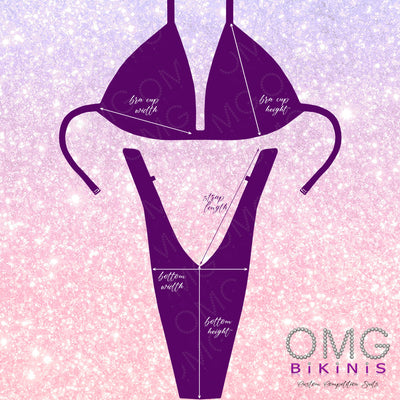 Passion Flower Figure/WPD Competition Suit S/S | OMG Bikinis Rentals