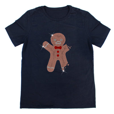 Gingerbread Man Sparkle Rhinestone T-Shirt | OMG Bikinis