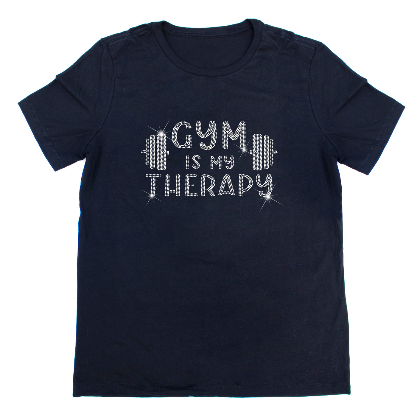 Gym is My Therapy Gym Rhinestone T-Shirt | OMG Bikinis