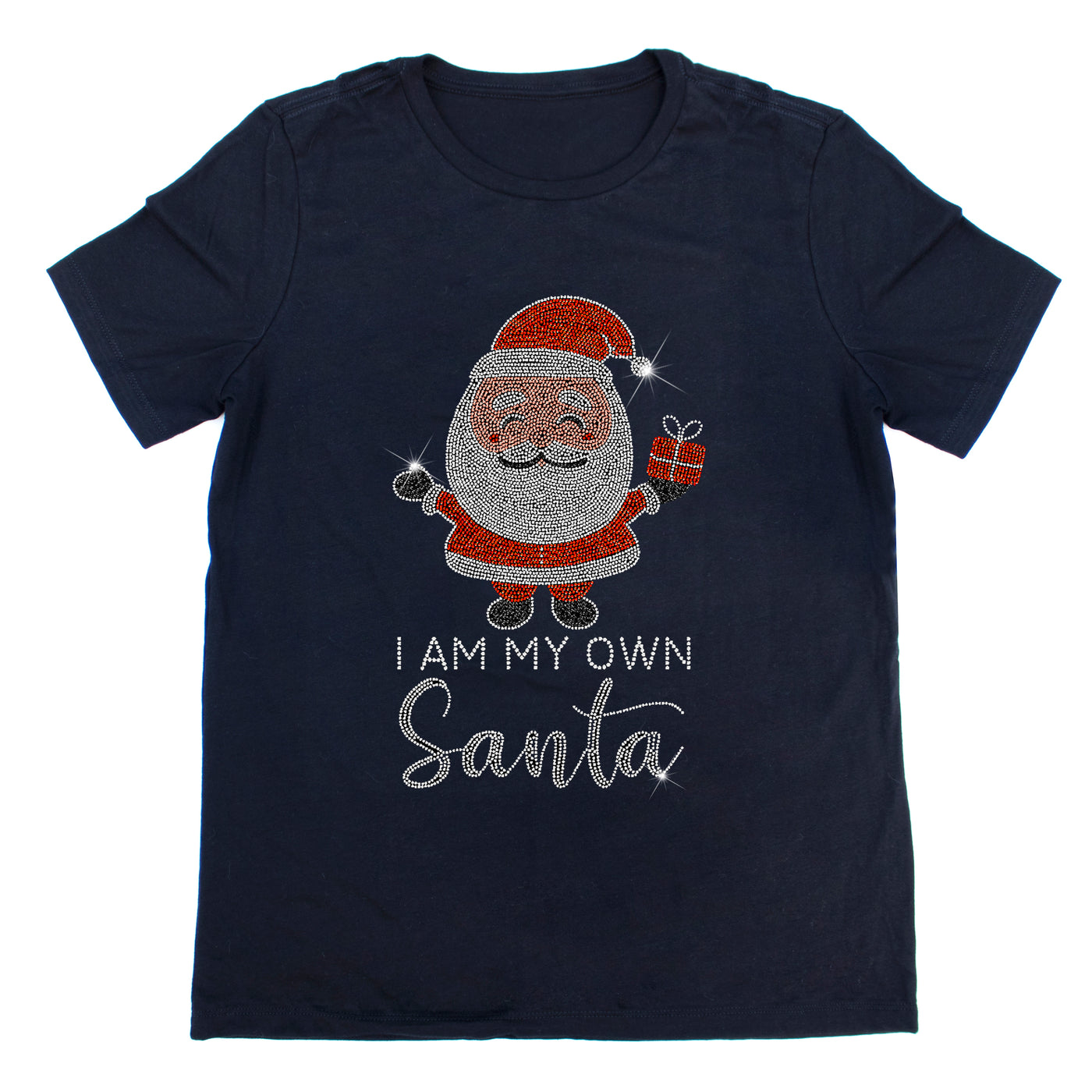 I am My Own Santa Sparkle Rhinestone T-Shirt | OMG Bikinis