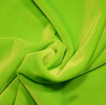 Neon Green Velvet | Fabric Swatches | OMG Bikinis