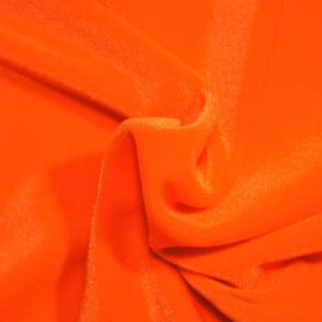 Neon Orange Velvet | Fabric Swatches | OMG Bikinis