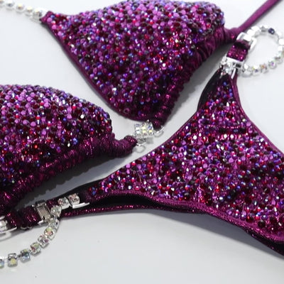 Cranberry Fuchsia Competition Bikini M/S | Pre-Made Suits | OMG Bikinis