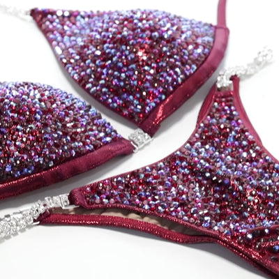 Rich Burgundy Competition Bikini | OMG Bikinis