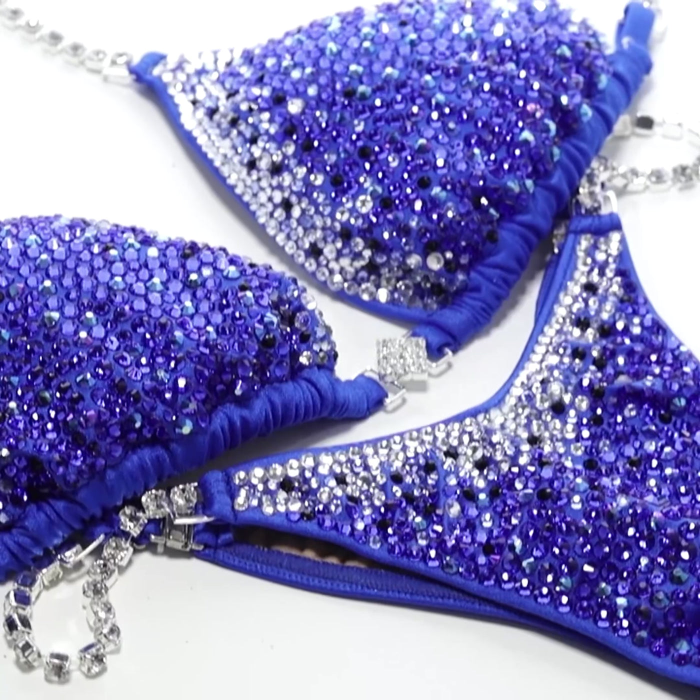 Evelyn Matte Blue Competition Bikini | OMG Bikinis