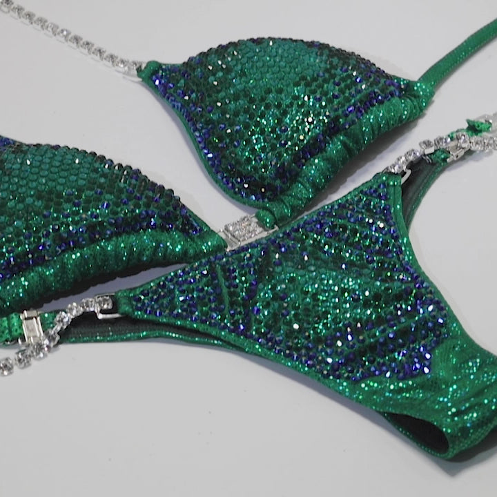 Zircon Emerald Gradient Competition Bikini | OMG Bikinis