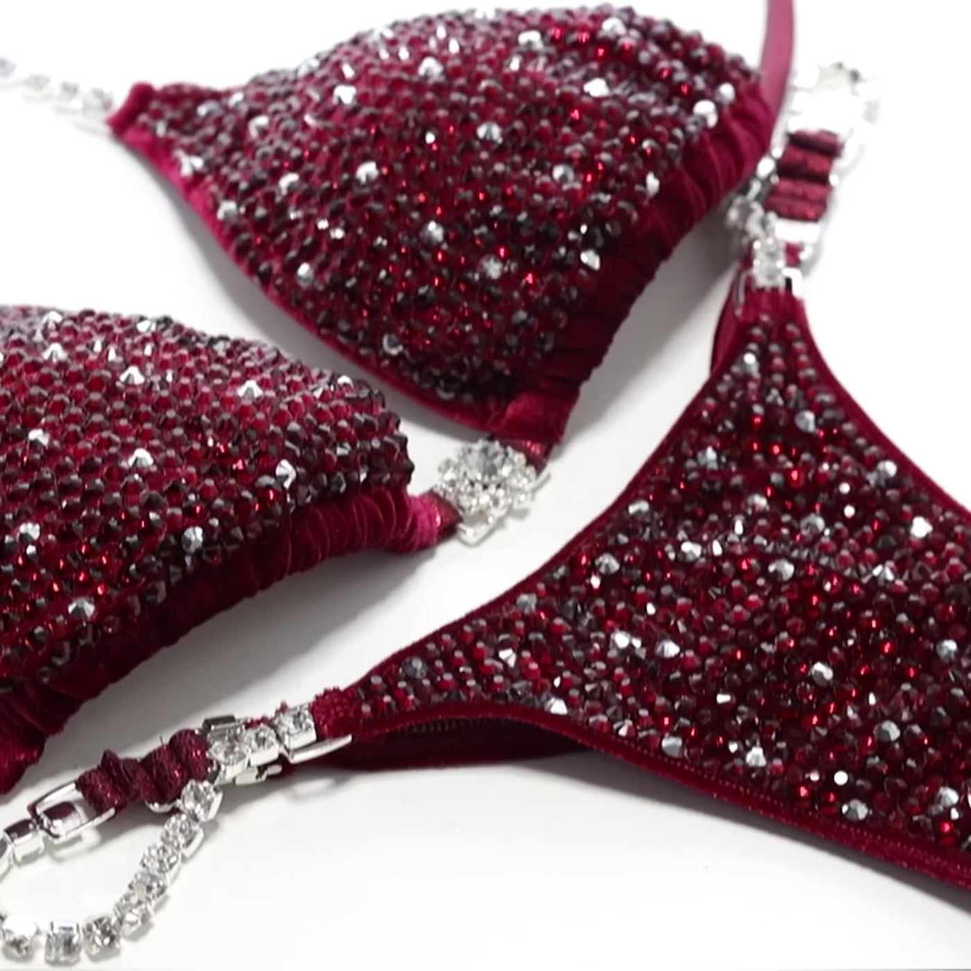 Burgundy Velvet Competition Bikini | OMG Bikinis
