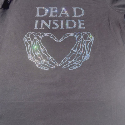 Dead Inside Rhinestone T-Shirt | OMG Bikinis