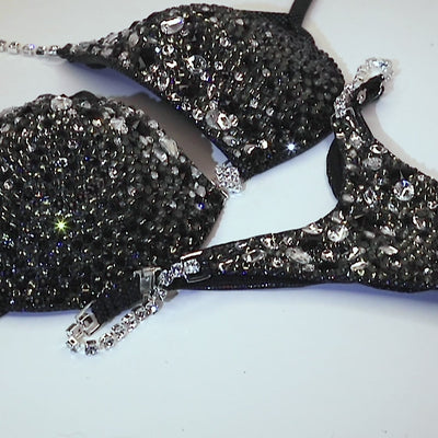Glimmering Hematite Competition Bikini | OMG Bikinis