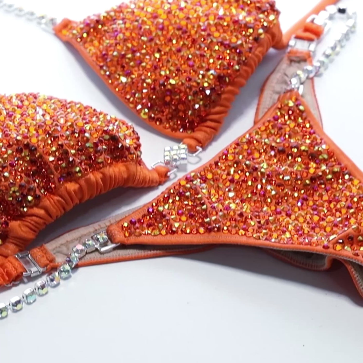 Sparkly Tangerine Competition Bikini | OMG Bikinis