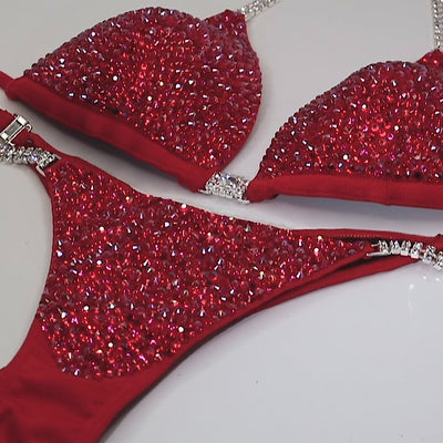 Vivid Red Competition Bikini | OMG Bikinis