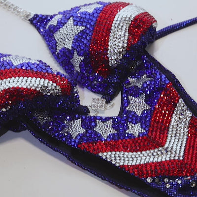 American Flag Figure/WPD Competition Suit | OMG Bikinis