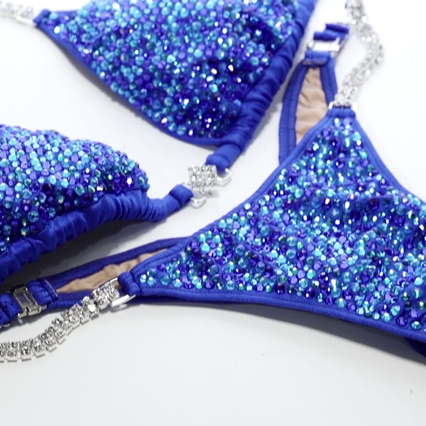 Capri Blue Shimmer Competition Bikini | OMG Bikinis