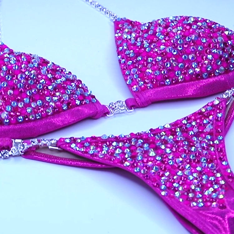 Glowing Pink Competition Bikini | OMG Bikinis