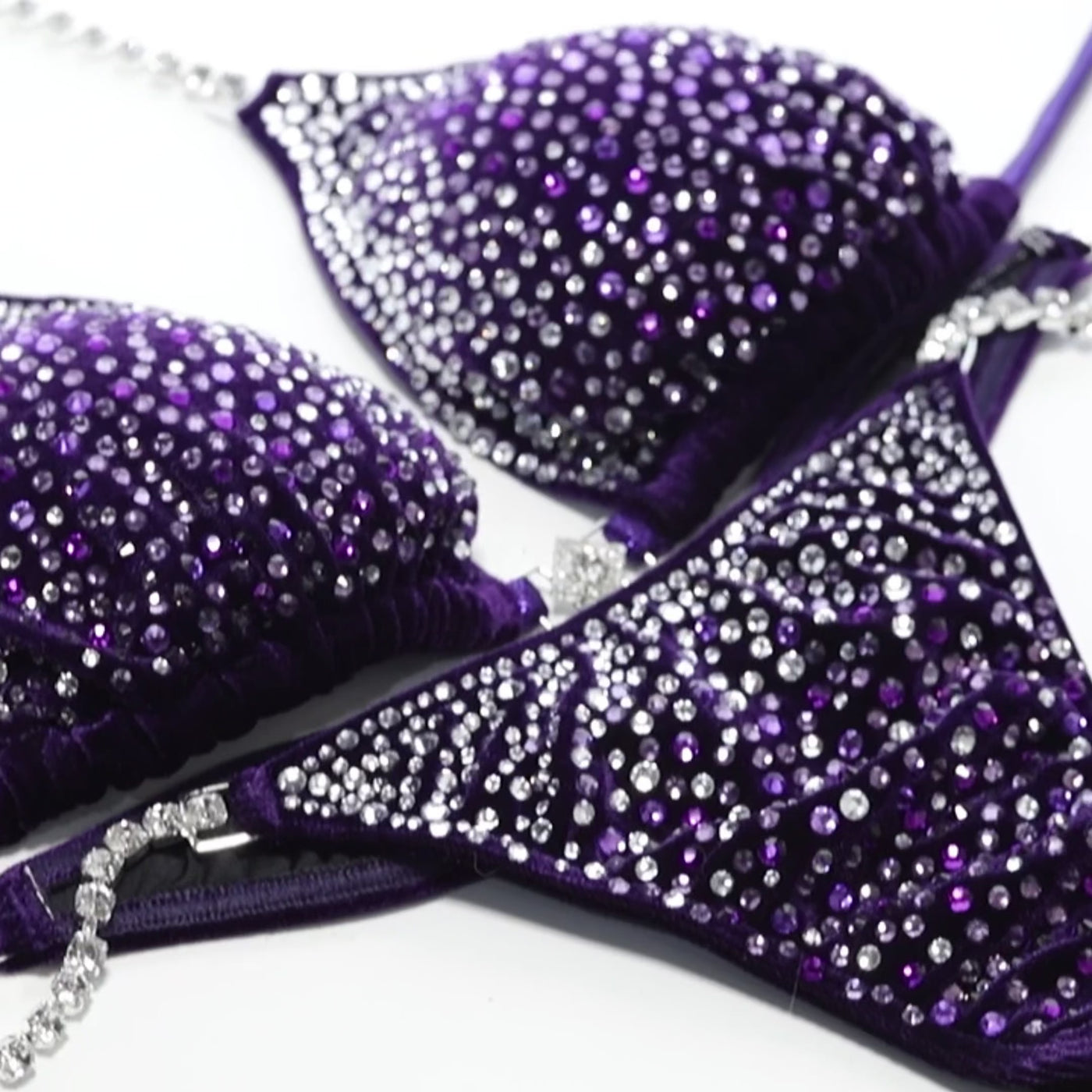 Crystal Fade Velvet Competition Bikini | Choice of Color | OMG Bikinis