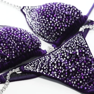 Crystal Fade Velvet Competition Bikini | Choice of Color | OMG Bikinis