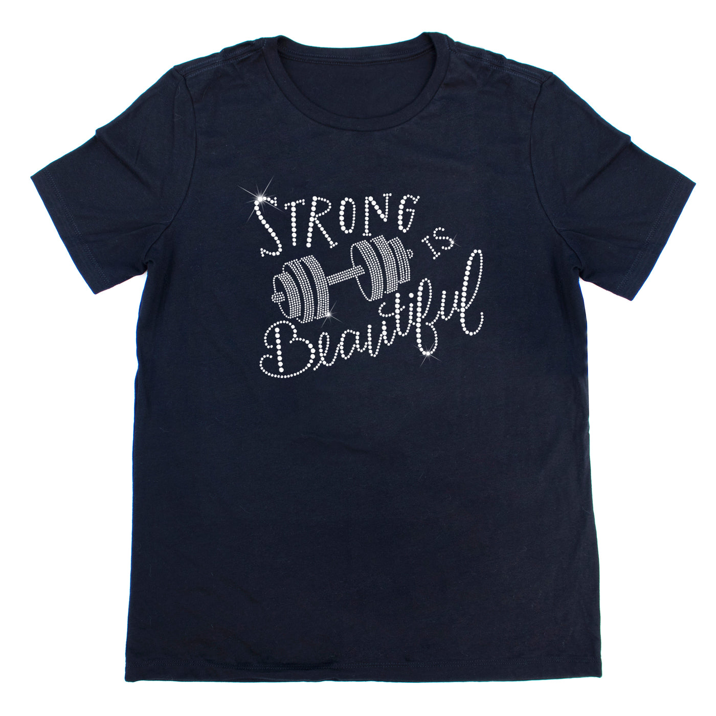 Strong Is Beautiful Sparkle Rhinestone T-Shirt | OMG Bikinis