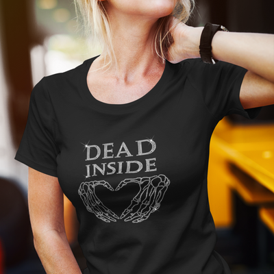 Dead Inside Rhinestone T-Shirt | OMG Bikinis