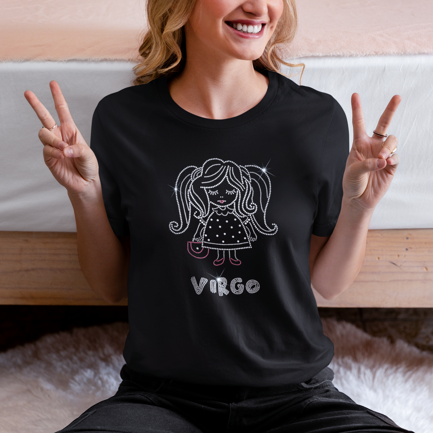 Virgo Rhinestone Zodiac T-Shirt | OMG Bikinis