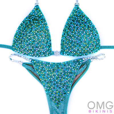 Minty Sparkles Competition Bikini | OMG Bikinis