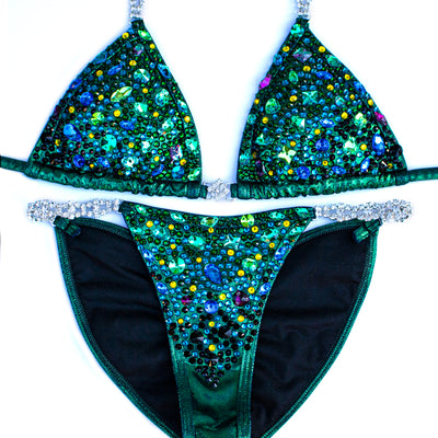 Glimmering Emerald Competition Bikini | OMG Bikinis