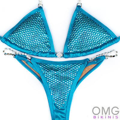 Light Turquoise Competition Suit | OMG Bikinis