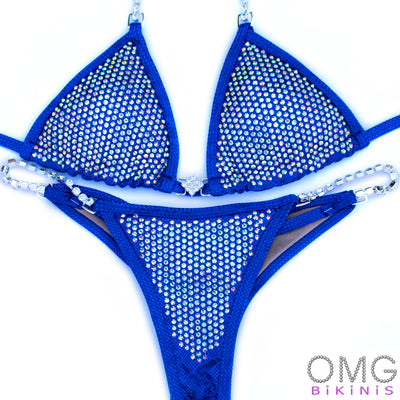 Shiny Blue Competition Suit | OMG Bikinis