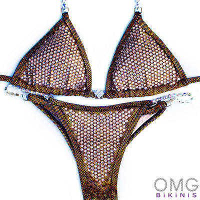 Champagne Competition Suit | OMG Bikinis