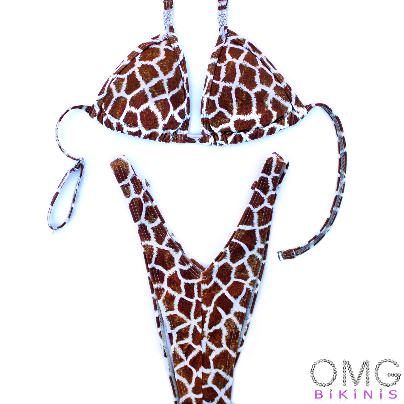 Giraffe Print Figure Posing Suit | NPC/IFBB Figure/WPD Practice Suit | OMG Bikinis