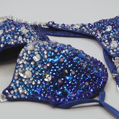 Glimmering Sapphire Competition Bikini | OMG Bikinis