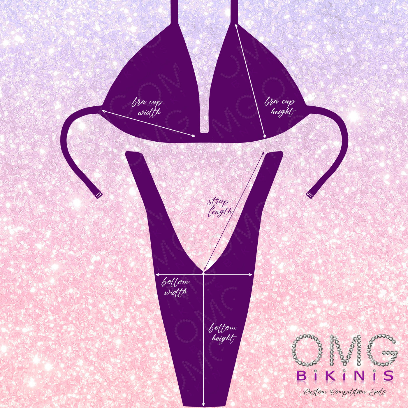 Glimmering Hematite Wellness Competition Suit M/XS | OMG Bikinis Rentals